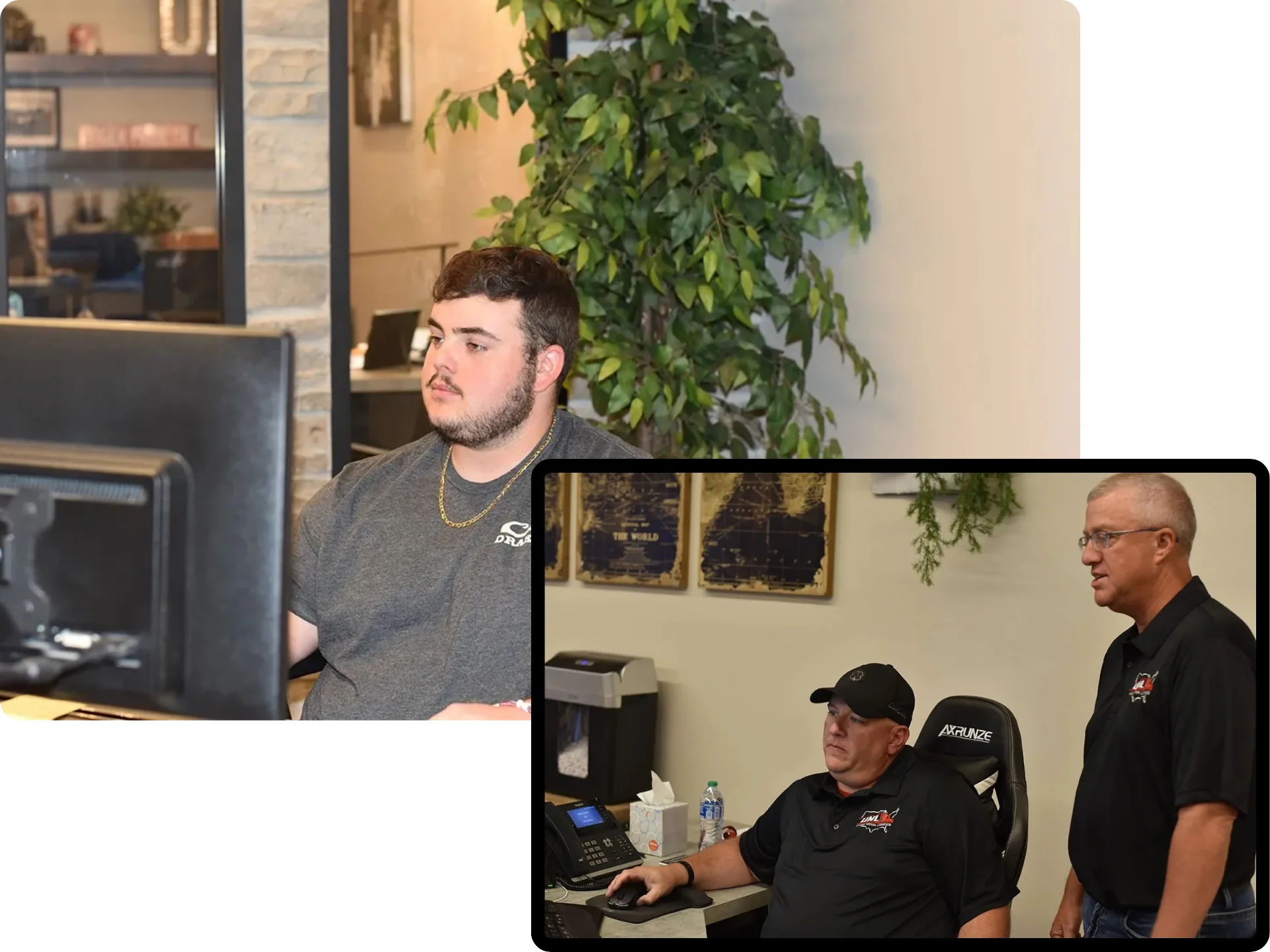 Logistics team collaborating to manage freight operations and coordination
